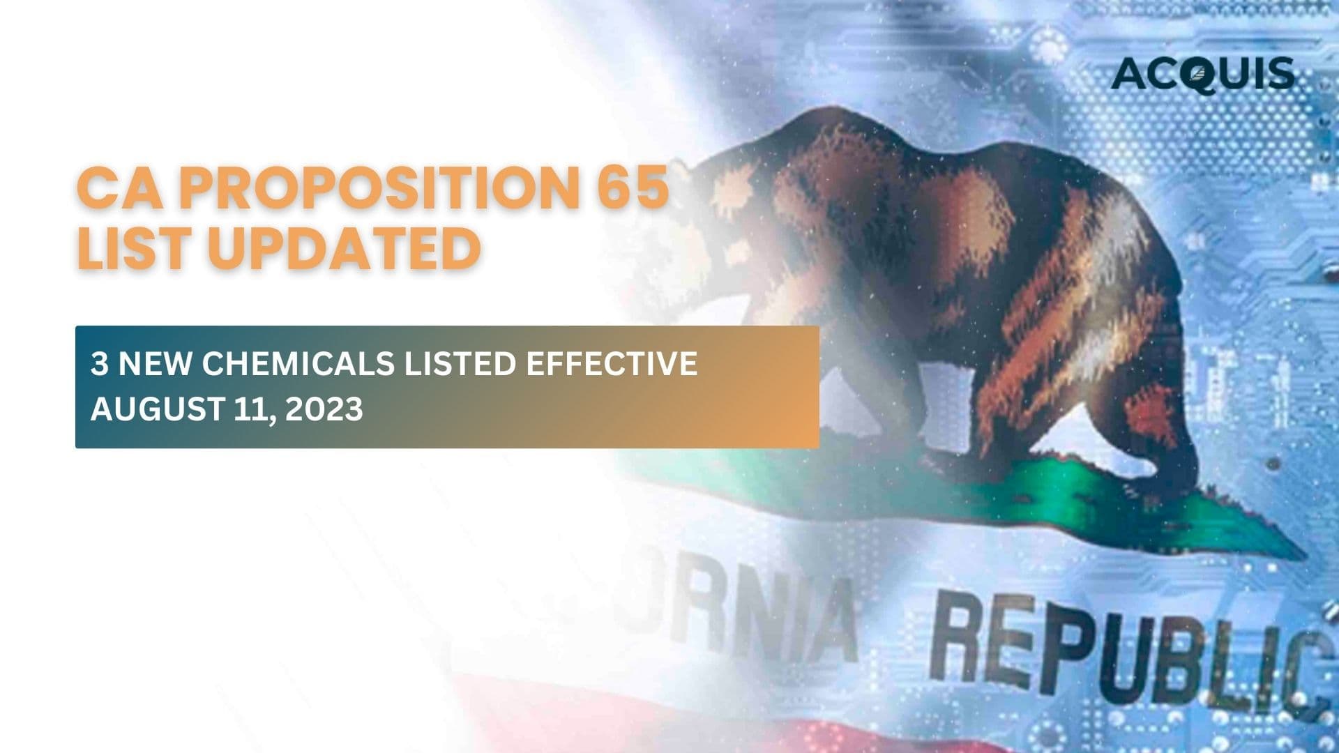 CA Proposition 65 Update