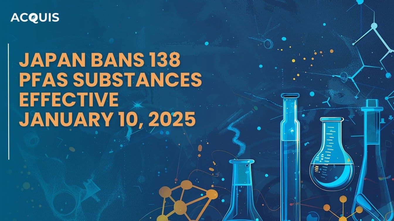 Japan Bans 138 PFAS Substances
